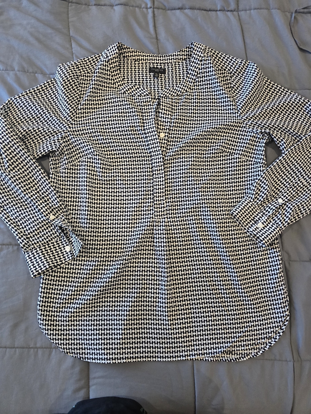Talbots Womens Blouse - Black & White